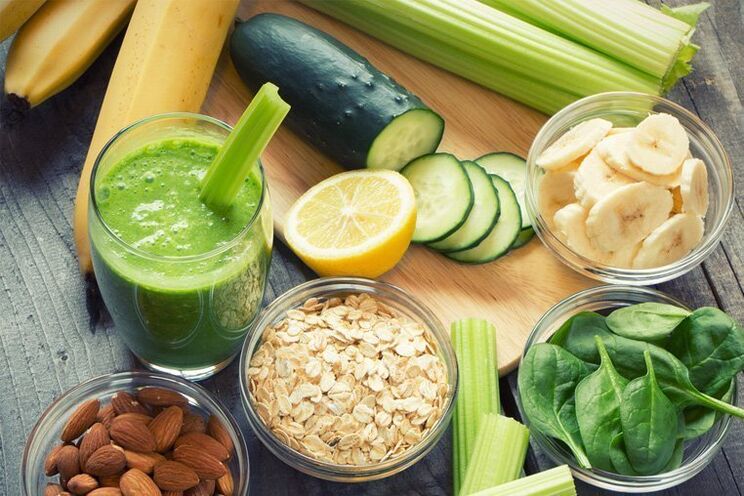 Obst und Gemüse mit angemessener Ernährung