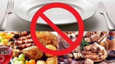 verbotene Lebensmittel gegen Gastritis