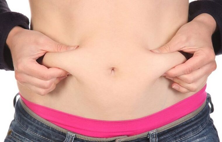 Fettfalten im Bauch